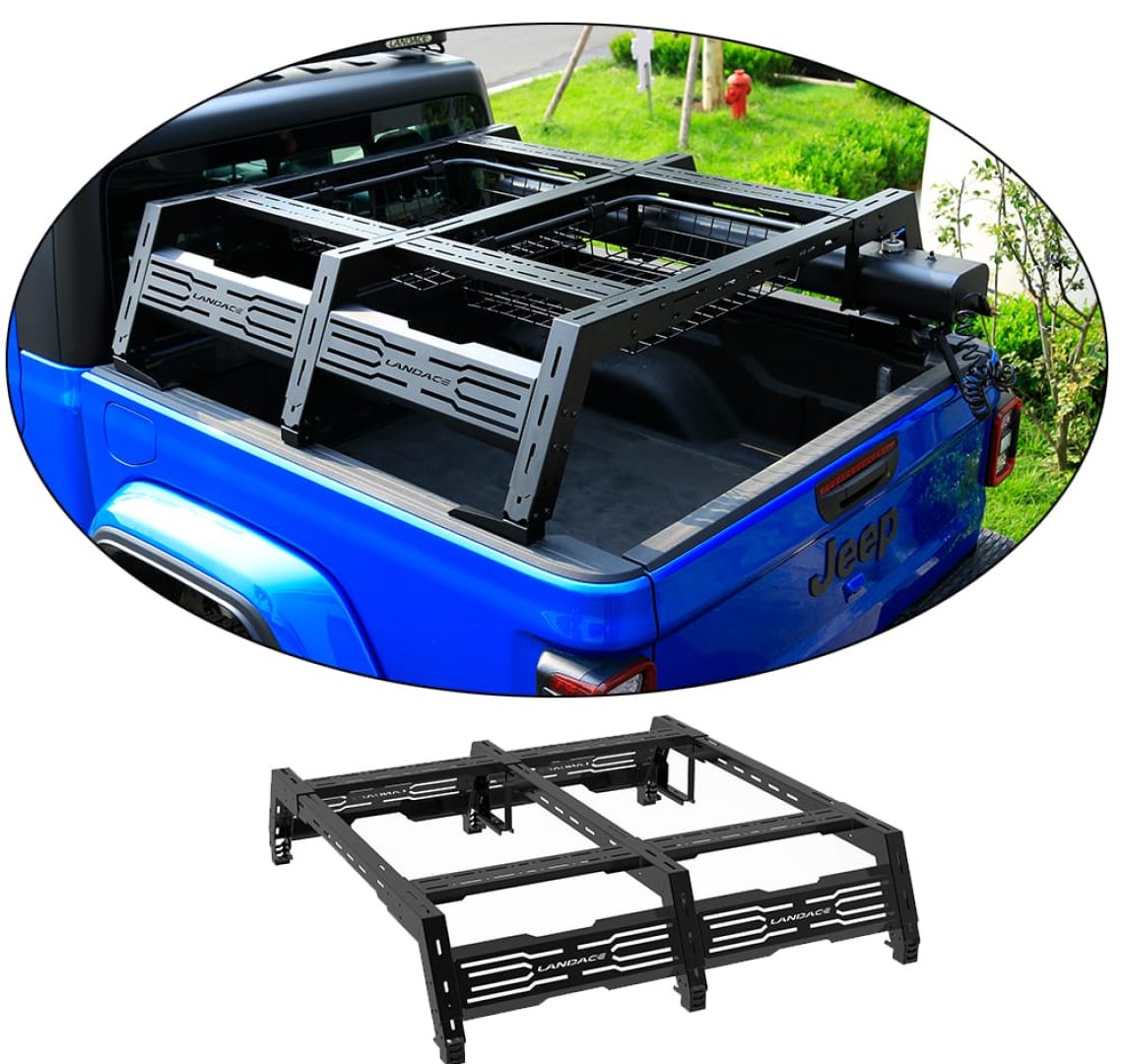 Universal Adjustable Pickup Bed Rack - Enhanced Cargo Capacity for Any ...