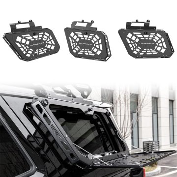 High-Quality Black Powder Coated Off-Road Rear Window Exterior MOLLE Panel